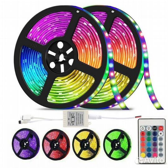 Светодиодная лента rgb 15 метров с пультом