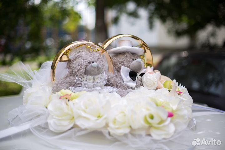 Свадебные Мишки Teddy на крышу авто