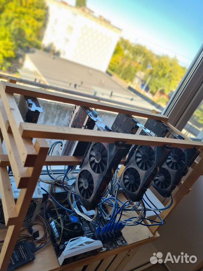 Майнинг ферма rx570/580 4gb 7шт