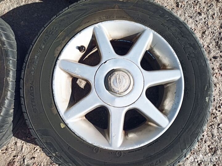 Литые диски nissan r13 с резиной