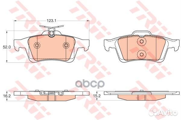 К-т дисков. тормоз. колодок GDB2033 TRW