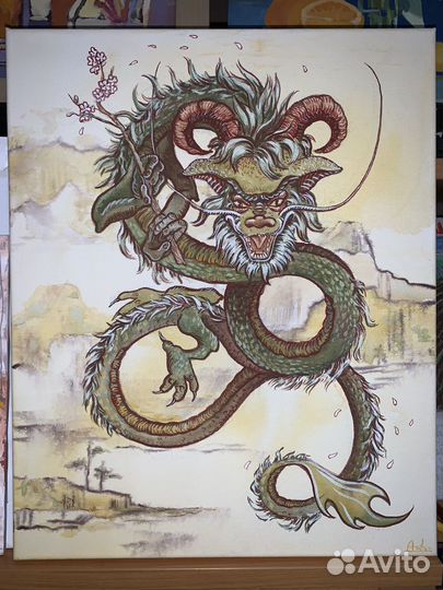 Картина китайский дракон