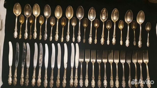 Серебряная роза набор на 12 пер. 48 пред. мнц СССР