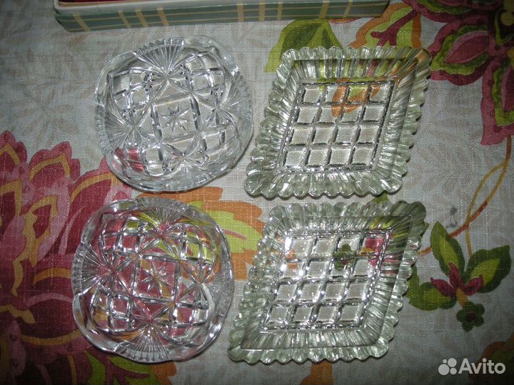 Икорницы креманки розетки набор Чехословакия лимон