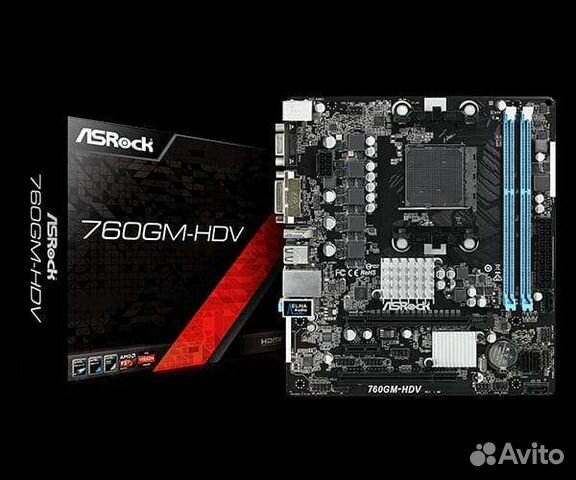 Материнская плата asrock 760GM -HDV