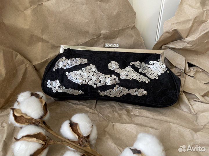 Театральная сумочка ридикюль клатч с пайетками