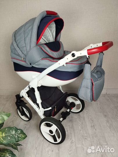 Коляска 3в1 Альпина Ретрус (гелевые колеса)