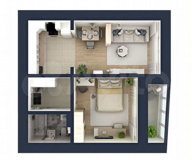 1-к. квартира, 50,7 м², 2/18 эт.