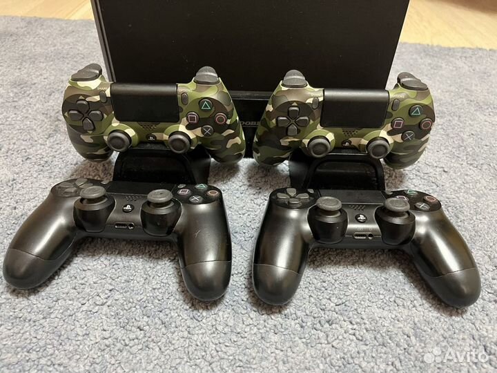 Ps 4 slim +4 джостика + док станция и + 3 игры в п