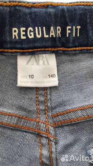 Джинсовые шорты zara 140см