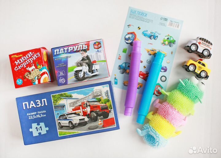 Набор игрушек в дорогу, трэвел бокс. Мальчики 4-6