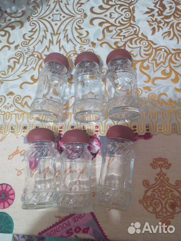 Баночки для специй маленькие стеклянные 6 шт