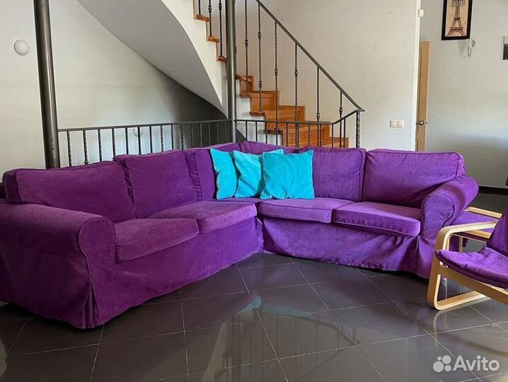 Чехол на угловой диван Экторп (икеа)