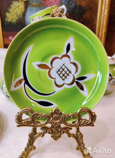 Сервиз чайный Зелёный сад Дулево 1960-е фарфор