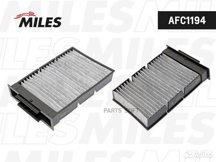 Miles AFC1194 Фильтр салона угольный peugeot 107/c