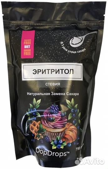 DopDrops Эритритол 3:1 (стевия) (750гр)