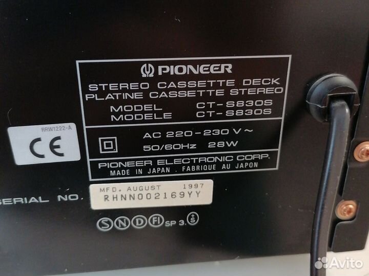 Дека кассетная Pioneer CT-S830S