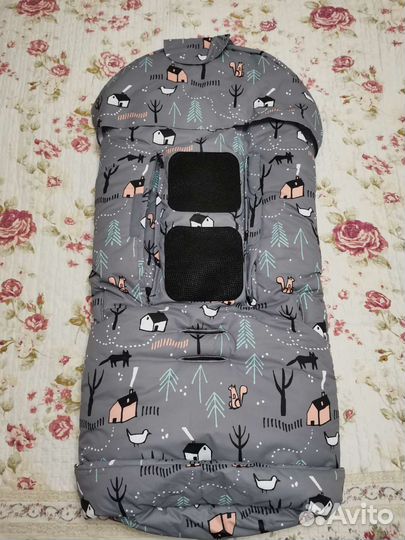 Зимний конверт в коляску leokid