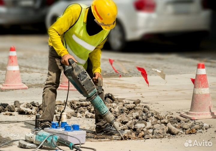 Отбойные молотки, компрессор, бетоноломы