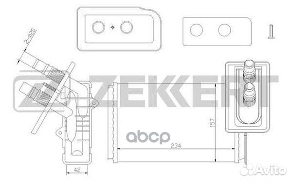 Радиатор отоп. Nissan Kubistar (X76) 03- Renau