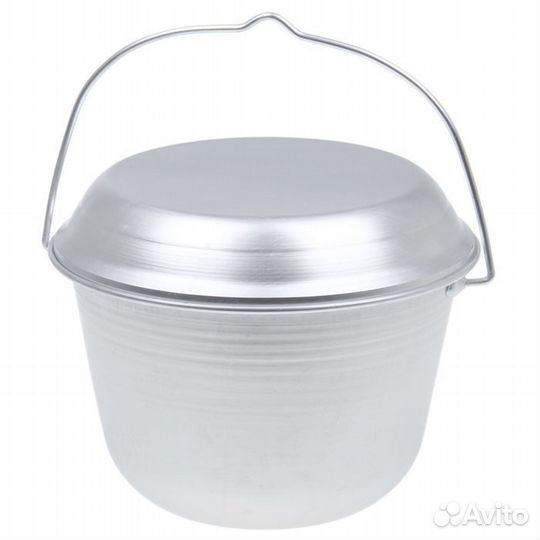 Котёлок с крышкой, 6 л, конический, травленный, цв