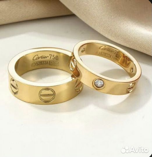 Золотое кольцо Cartier love