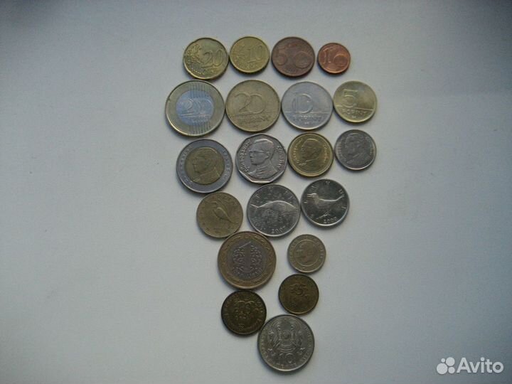 Коллекция иностранных монет - 20 шт
