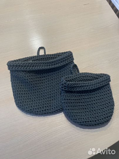Вязаные корзинки IKEA