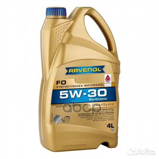 Моторное масло ravenol FO SAE 5W-30 (4л) new 4