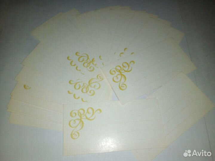 Визитки чистые СССР 25 шт. 1982 год. Винтаж