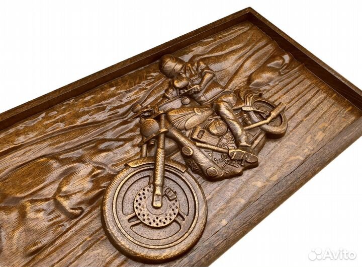 Нарды и шашки резные Мотоцикл 60 х 60 см бук Армения 62435