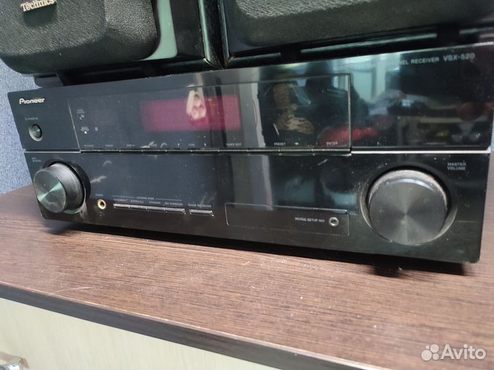 Ресивер Pioneer VSX 520 K, колонки Technics