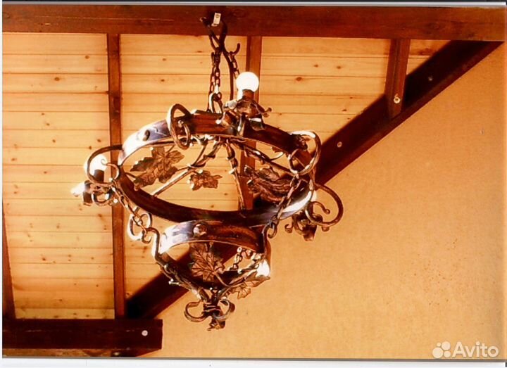 Люстра кованая виноградная лоза