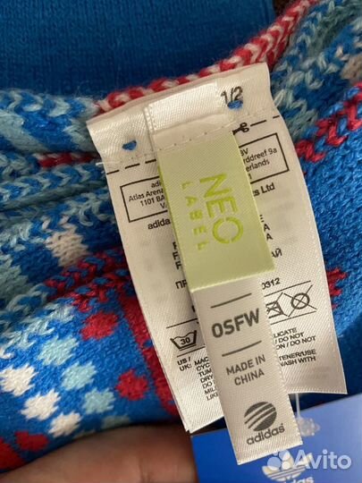 Шарф и перчатки adidas новый комплект