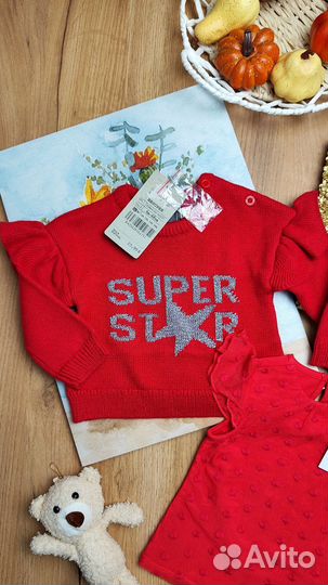 Свитер и блузка для девочки 68 см Испания, Италия