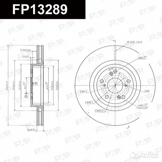 Диск тормозной FP13289 FAP Россия