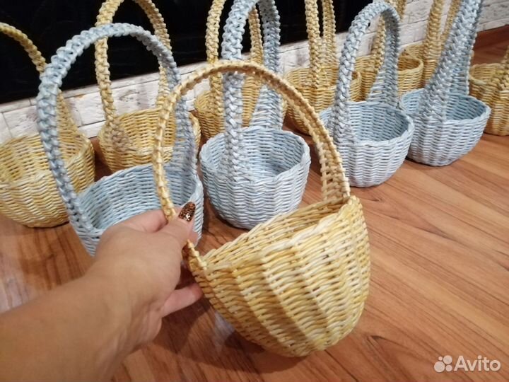 Корзинки из бумажной лозы