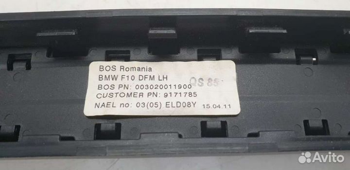 Шторка двери 9171785 BMW 5 F10/F11/GTF07 0