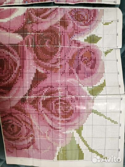 Схема розы и кольца вышивка крестиком