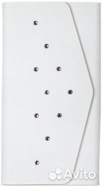 Чехол c кристаллами Swarovski для samsung S6 белый