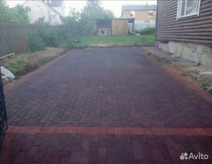 Укладка плитки брусчатки