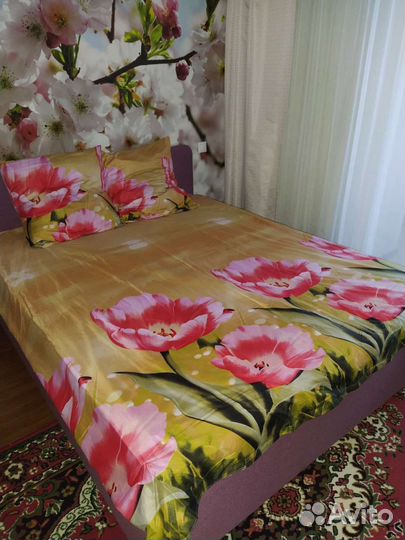 Постельное белье евро б/у