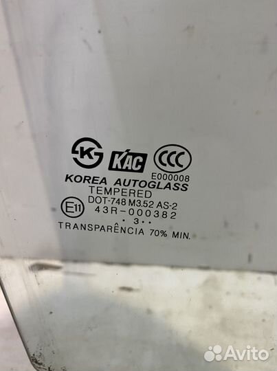 Hyundai sonata 5 Переднее правое стекло