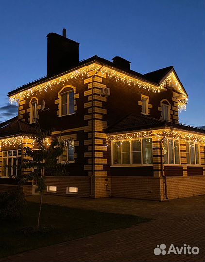 Монтаж уличных гирлянд