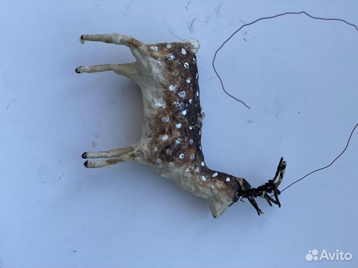 Олень ватная елочная игрушка СССР 40-50 е