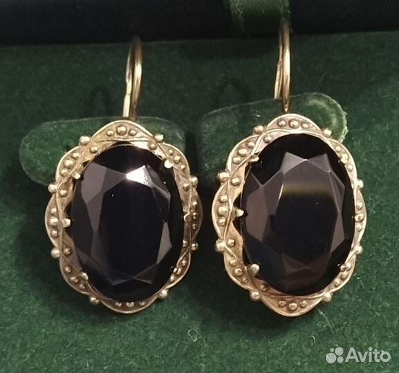 Серьги серебряные крупные СССР 875 проба звезда