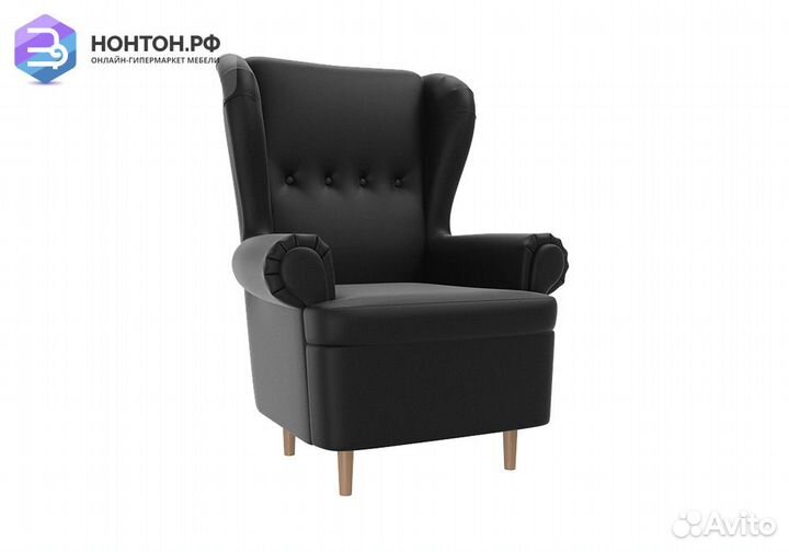 Кресло Торин экокожа черная
