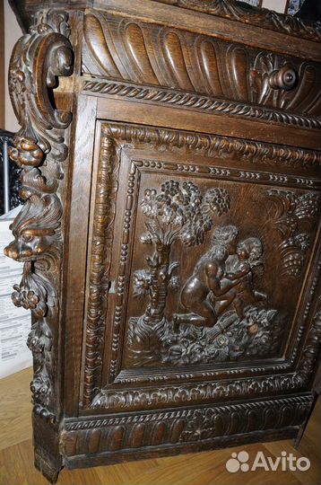 Антикварная тумба, дуб, Европа, конец XIX в