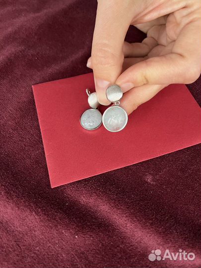 Серебряные серьги с аквамарином