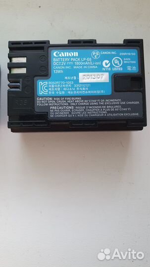 Аккумулятор Canon LP-E6 оригинал 1800 mAh (Li-ion)